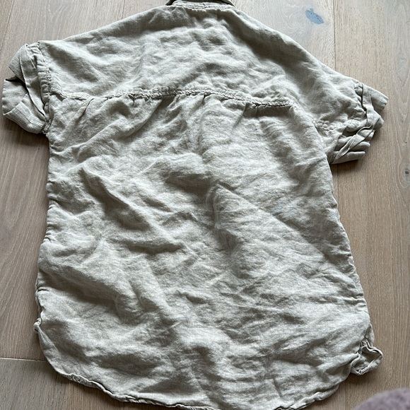 J crew women’s Baird mcnutt Irish linen 100% linen button down beige shirt - Picture 6 of 6